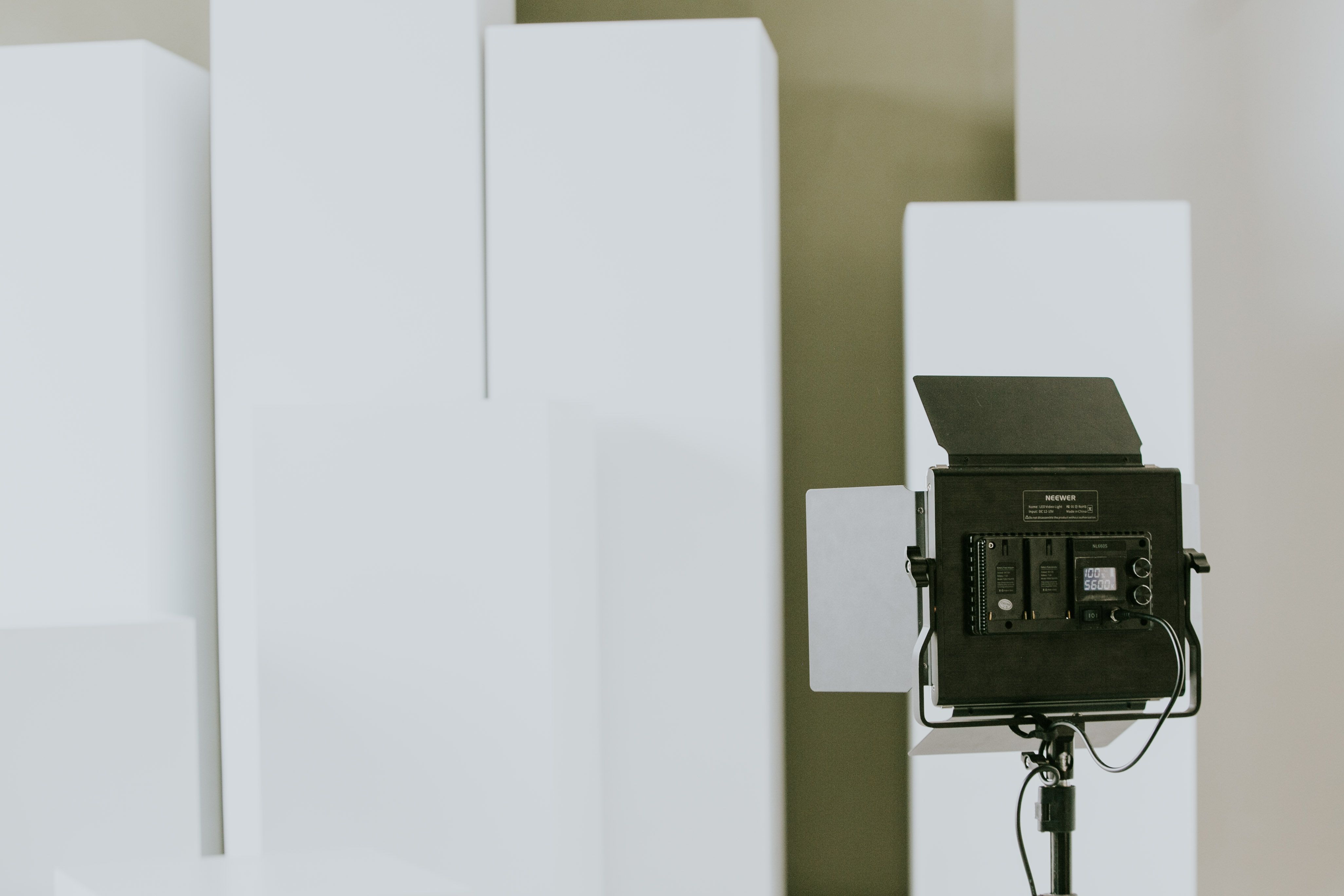 Professional lighting in a production studio